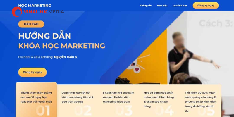 Mẫu Landing page bán hàng về các khóa học
